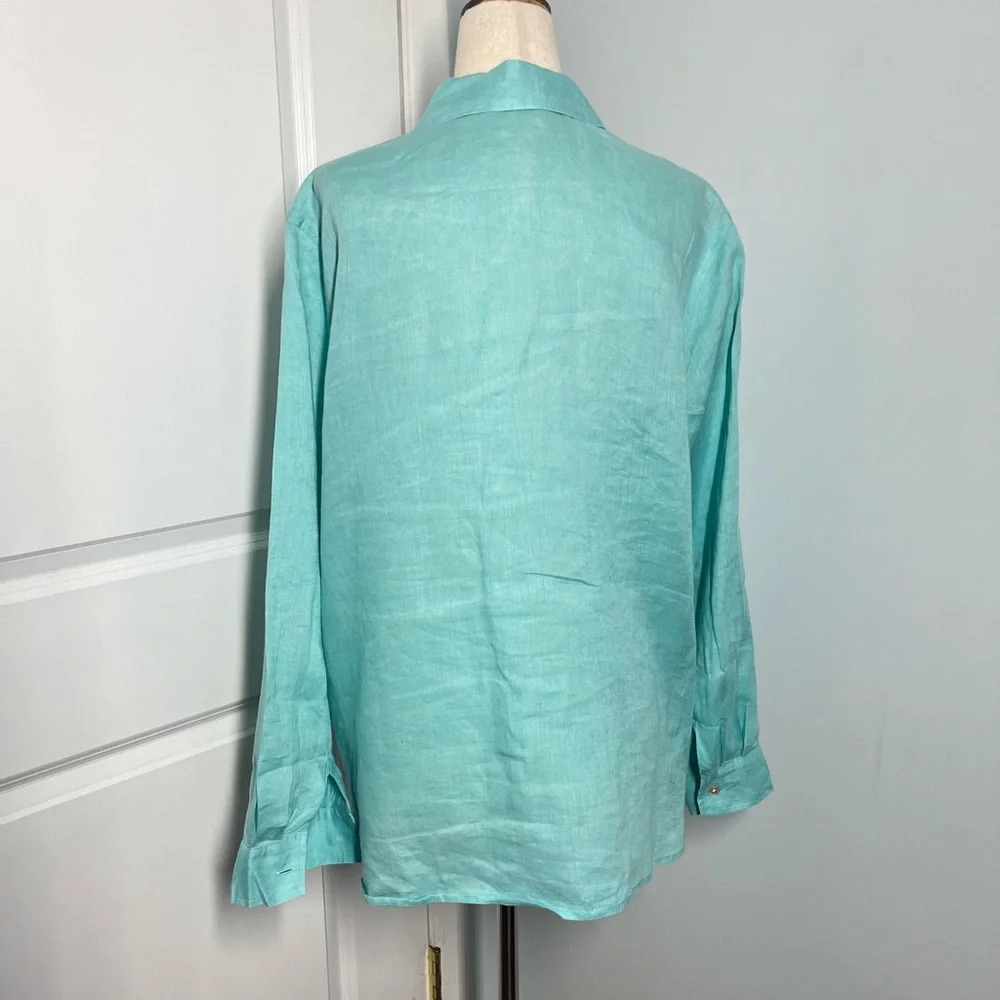 J Jill 100% linen Button Down Shirt size S - Picture 9 of 10